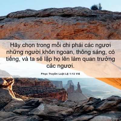 Picture 06 - Phục Truyền Luật Lệ 1:13 VIE - Hãy chọn trong mỗi chi phái các ngươi - Bible Verse Picture