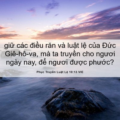 Picture 06 - Phục Truyền Luật Lệ 10:13 VIE - giữ các điều răn và luật lệ của - Bible Verse Picture