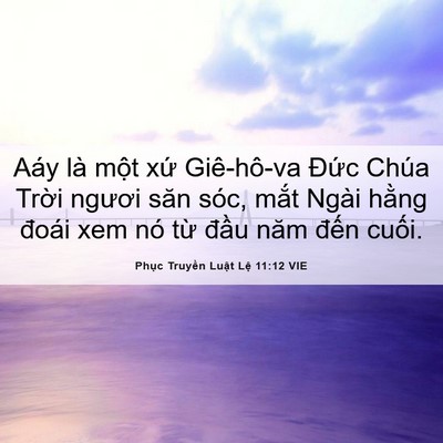 Picture 06 - Phục Truyền Luật Lệ 11:12 VIE - Aáy là một xứ Giê-hô-va Đức Chúa - Bible Verse Picture