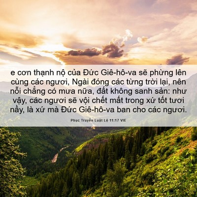 Picture 06 - Phục Truyền Luật Lệ 11:17 VIE - e cơn thạnh nộ của Đức Giê-hô-va sẽ - Bible Verse Picture