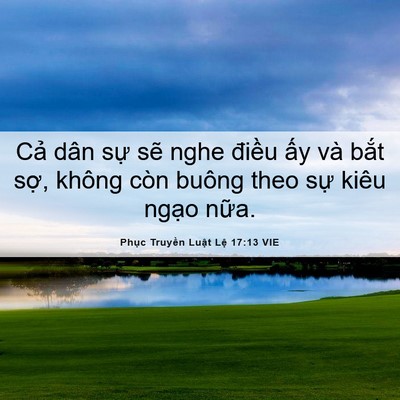 Picture 06 - Phục Truyền Luật Lệ 17:13 VIE - Cả dân sự sẽ nghe điều ấy và bắt - Bible Verse Picture