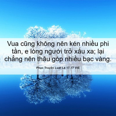 Picture 06 - Phục Truyền Luật Lệ 17:17 VIE - Vua cũng không nên kén nhiều phi tần, e - Bible Verse Picture