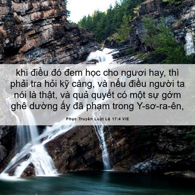 Picture 06 - Phục Truyền Luật Lệ 17:4 VIE - khi điều đó đem học cho ngươi hay, thì - Bible Verse Picture