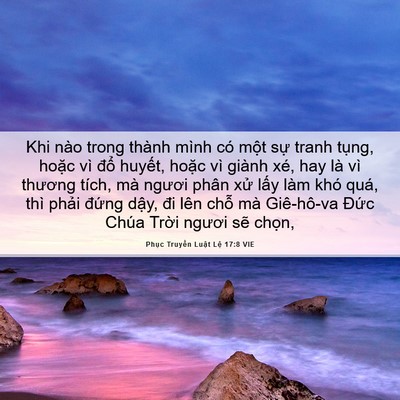 Picture 06 - Phục Truyền Luật Lệ 17:8 VIE - Khi nào trong thành mình có một sự tranh - Bible Verse Picture