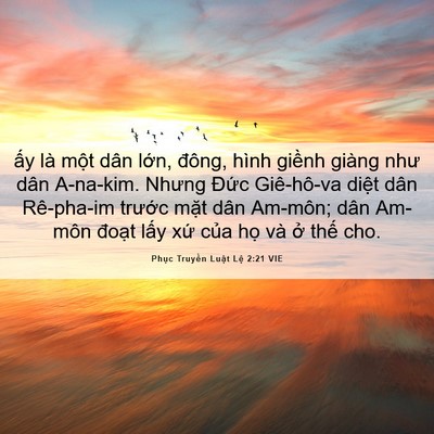 Picture 06 - Phục Truyền Luật Lệ 2:21 VIE - ấy là một dân lớn, đông, hình giềnh - Bible Verse Picture
