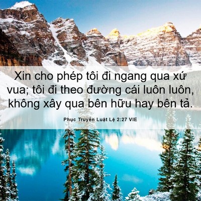 Picture 06 - Phục Truyền Luật Lệ 2:27 VIE - Xin cho phép tôi đi ngang qua xứ vua; tôi - Bible Verse Picture