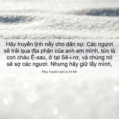 Picture 06 - Phục Truyền Luật Lệ 2:4 VIE - Hãy truyền lịnh nầy cho dân sự: Các - Bible Verse Picture
