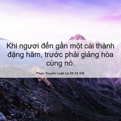 Picture 06 - Phục Truyền Luật Lệ 20:10 VIE - Khi ngươi đến gần một cái thành - Bible Verse Picture