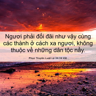 Picture 06 - Phục Truyền Luật Lệ 20:15 VIE - Ngươi phải đối đãi như vậy cùng các - Bible Verse Picture