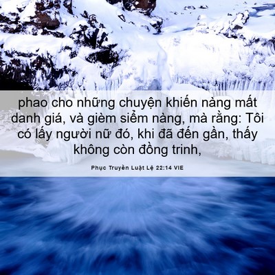 Picture 06 - Phục Truyền Luật Lệ 22:14 VIE - phao cho những chuyện khiến nàng mất - Bible Verse Picture