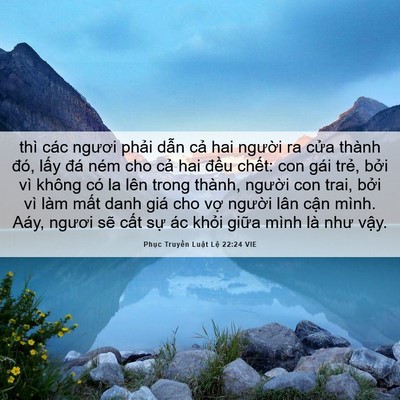 Picture 06 - Phục Truyền Luật Lệ 22:24 VIE - thì các ngươi phải dẫn cả hai người - Bible Verse Picture