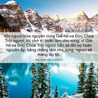 Picture 06 - Phục Truyền Luật Lệ 23:21 VIE - Khi ngươi hứa nguyện cùng Giê-hô-va - Bible Verse Picture
