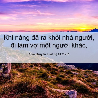 Picture 06 - Phục Truyền Luật Lệ 24:2 VIE - Khi nàng đã ra khỏi nhà người, đi làm - Bible Verse Picture