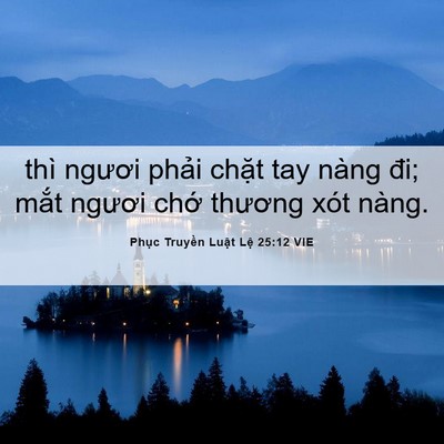 Picture 06 - Phục Truyền Luật Lệ 25:12 VIE - thì ngươi phải chặt tay nàng đi; mắt - Bible Verse Picture
