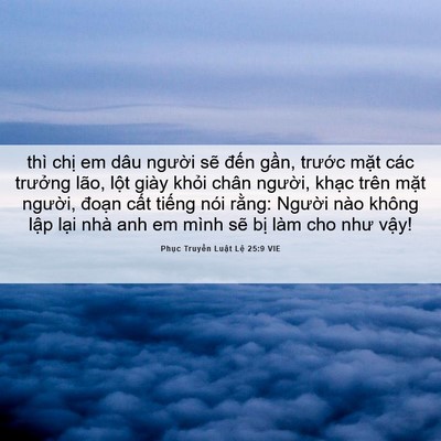 Picture 06 - Phục Truyền Luật Lệ 25:9 VIE - thì chị em dâu người sẽ đến gần, - Bible Verse Picture