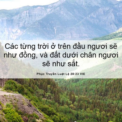 Picture 06 - Phục Truyền Luật Lệ 28:23 VIE - Các từng trời ở trên đầu ngươi sẽ - Bible Verse Picture
