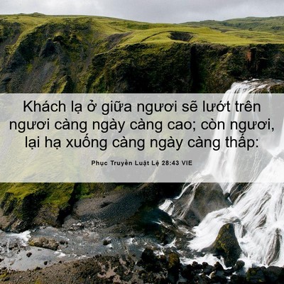 Picture 06 - Phục Truyền Luật Lệ 28:43 VIE - Khách lạ ở giữa ngươi sẽ lướt trên - Bible Verse Picture