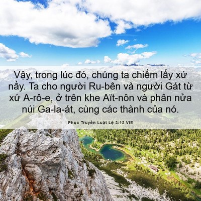 Picture 06 - Phục Truyền Luật Lệ 3:12 VIE - Vậy, trong lúc đó, chúng ta chiếm lấy - Bible Verse Picture