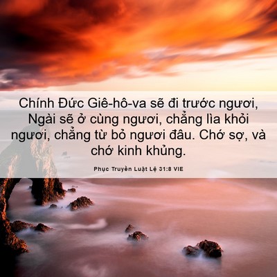 Picture 06 - Phục Truyền Luật Lệ 31:8 VIE - Chính Đức Giê-hô-va sẽ đi trước - Bible Verse Picture