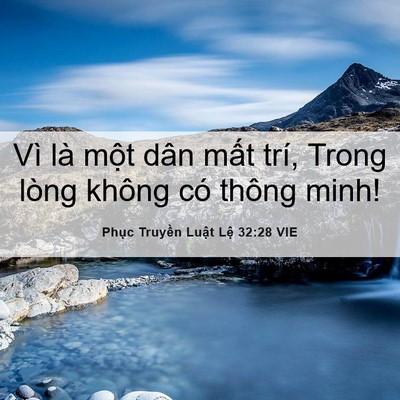 Picture 06 - Phục Truyền Luật Lệ 32:28 VIE - Vì là một dân mất trí, Trong lòng không - Bible Verse Picture