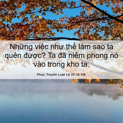 Picture 06 - Phục Truyền Luật Lệ 32:34 VIE - Những việc như thế làm sao ta quên - Bible Verse Picture