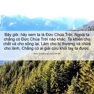 Picture 06 - Phục Truyền Luật Lệ 32:39 VIE - Bây giờ, hãy xem ta là Đức Chúa Trời, - Bible Verse Picture