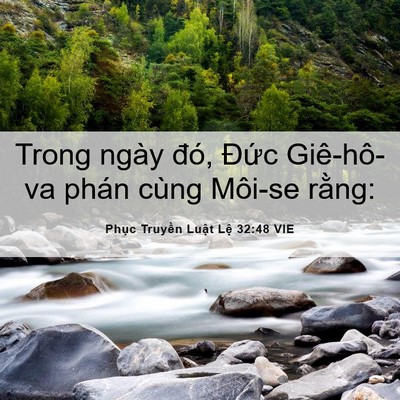 Picture 06 - Phục Truyền Luật Lệ 32:48 VIE - Trong ngày đó, Đức Giê-hô-va phán cùng - Bible Verse Picture