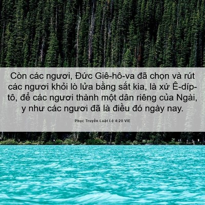 Picture 06 - Phục Truyền Luật Lệ 4:20 VIE - Còn các ngươi, Đức Giê-hô-va đã chọn - Bible Verse Picture