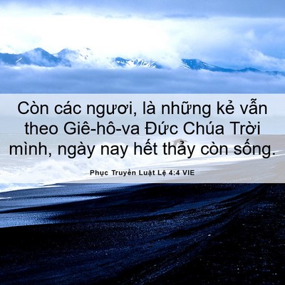Picture 06 - Phục Truyền Luật Lệ 4:4 VIE - Còn các ngươi, là những kẻ vẫn theo - Bible Verse Picture