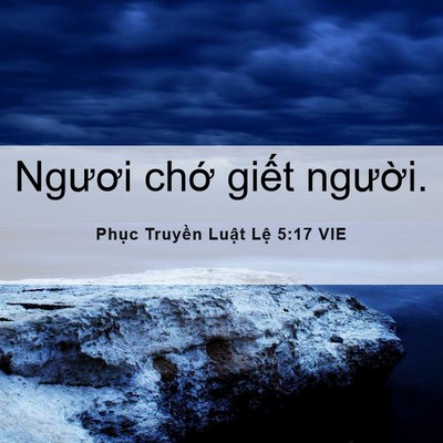 Picture 06 - Phục Truyền Luật Lệ 5:17 VIE - Ngươi chớ giết - Bible Verse Picture