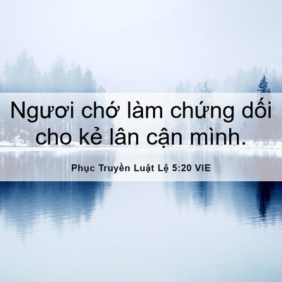 Picture 06 - Phục Truyền Luật Lệ 5:20 VIE - Ngươi chớ làm chứng dối cho kẻ lân - Bible Verse Picture