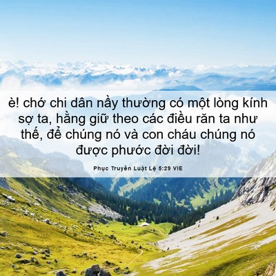 Picture 06 - Phục Truyền Luật Lệ 5:29 VIE - è! chớ chi dân nầy thường có một - Bible Verse Picture
