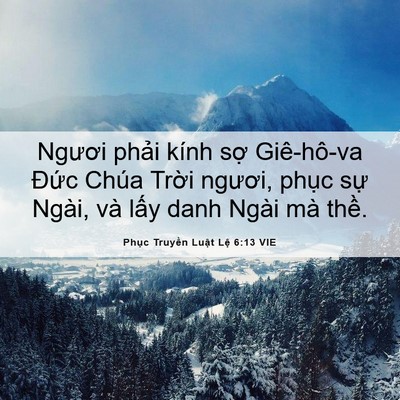 Picture 06 - Phục Truyền Luật Lệ 6:13 VIE - Ngươi phải kính sợ Giê-hô-va Đức - Bible Verse Picture
