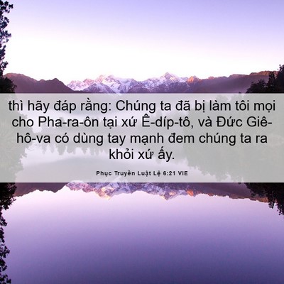 Picture 06 - Phục Truyền Luật Lệ 6:21 VIE - thì hãy đáp rằng: Chúng ta đã bị làm - Bible Verse Picture