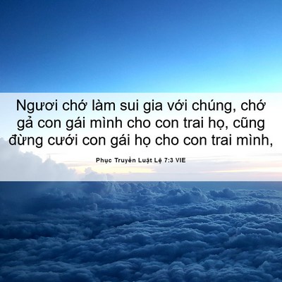 Picture 06 - Phục Truyền Luật Lệ 7:3 VIE - Ngươi chớ làm sui gia với chúng, chớ - Bible Verse Picture