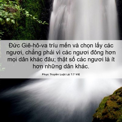 Picture 06 - Phục Truyền Luật Lệ 7:7 VIE - Đức Giê-hô-va tríu mến và chọn lấy - Bible Verse Picture