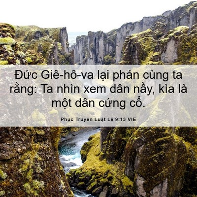 Picture 06 - Phục Truyền Luật Lệ 9:13 VIE - Đức Giê-hô-va lại phán cùng ta rằng: - Bible Verse Picture