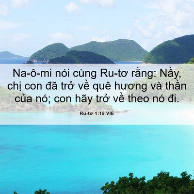 Picture 06 - Ru-tơ 1:15 VIE - Na-ô-mi nói cùng Ru-tơ rằng: Nầy, chị - Bible Verse Picture