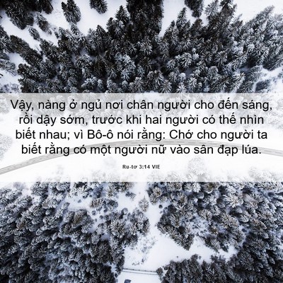 Picture 06 - Ru-tơ 3:14 VIE - Vậy, nàng ở ngủ nơi chân người cho - Bible Verse Picture