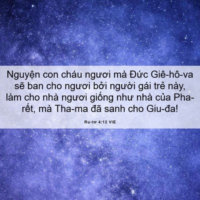 Picture 06 - Ru-tơ 4:12 VIE - Nguyện con cháu ngươi mà Đức Giê-hô-va - Bible Verse Picture