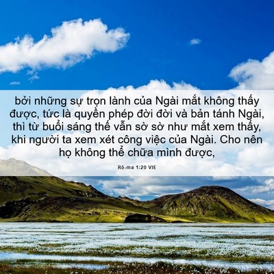 Picture 06 - Rô-ma 1:20 VIE - bởi những sự trọn lành của Ngài mắt - Bible Verse Picture