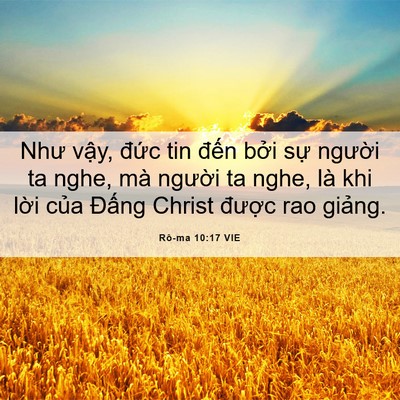 Picture 06 - Rô-ma 10:17 VIE - Như vậy, đức tin đến bởi sự người - Bible Verse Picture