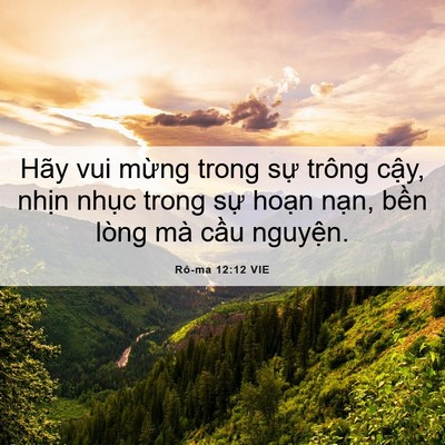 Picture 06 - Rô-ma 12:12 VIE - Hãy vui mừng trong sự trông cậy, nhịn - Bible Verse Picture