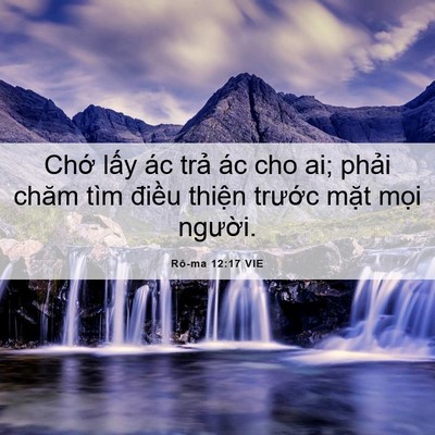 Picture 06 - Rô-ma 12:17 VIE - Chớ lấy ác trả ác cho ai; phải chăm - Bible Verse Picture