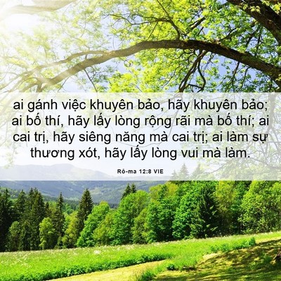 Picture 06 - Rô-ma 12:8 VIE - ai gánh việc khuyên bảo, hãy khuyên - Bible Verse Picture