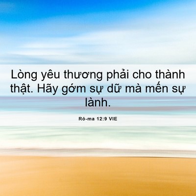 Picture 06 - Rô-ma 12:9 VIE - Lòng yêu thương phải cho thành thật. - Bible Verse Picture