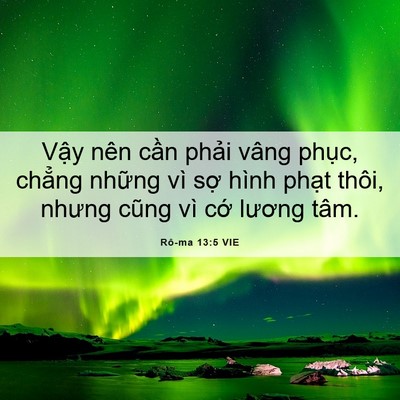 Picture 06 - Rô-ma 13:5 VIE - Vậy nên cần phải vâng phục, chẳng - Bible Verse Picture