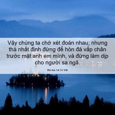 Picture 06 - Rô-ma 14:13 VIE - Vậy chúng ta chớ xét đoán nhau; nhưng - Bible Verse Picture