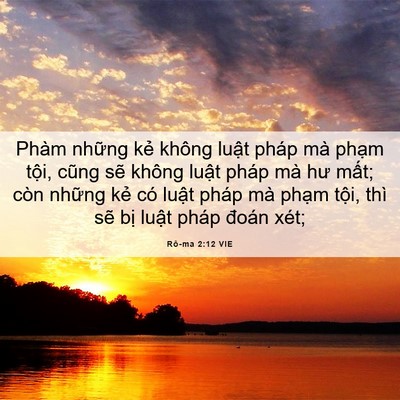 Picture 06 - Rô-ma 2:12 VIE - Phàm những kẻ không luật pháp mà phạm - Bible Verse Picture