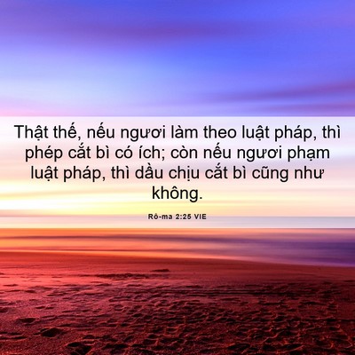 Picture 06 - Rô-ma 2:25 VIE - Thật thế, nếu ngươi làm theo luật - Bible Verse Picture